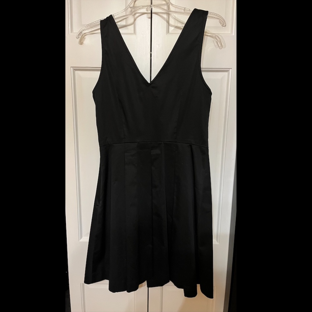 Banana Republic Black Pleated A-Line Dress